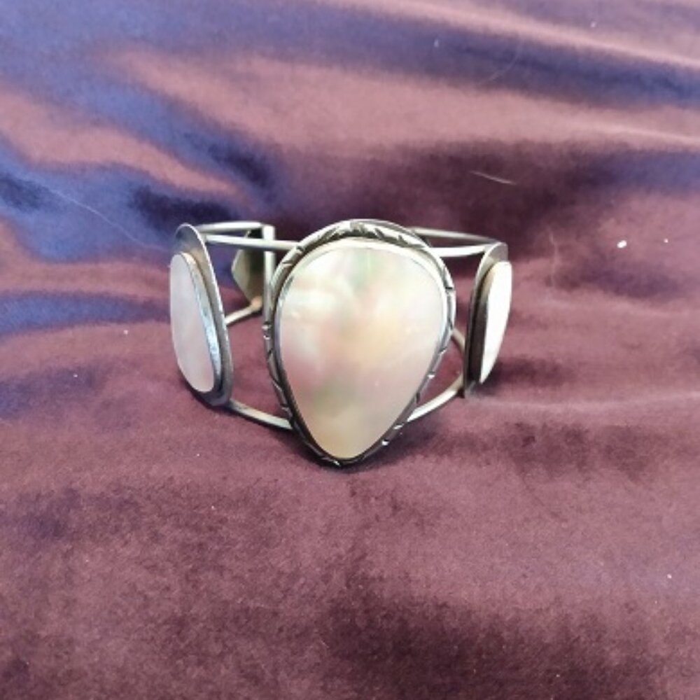Fire Moonstone(s) Cuff Bracelet